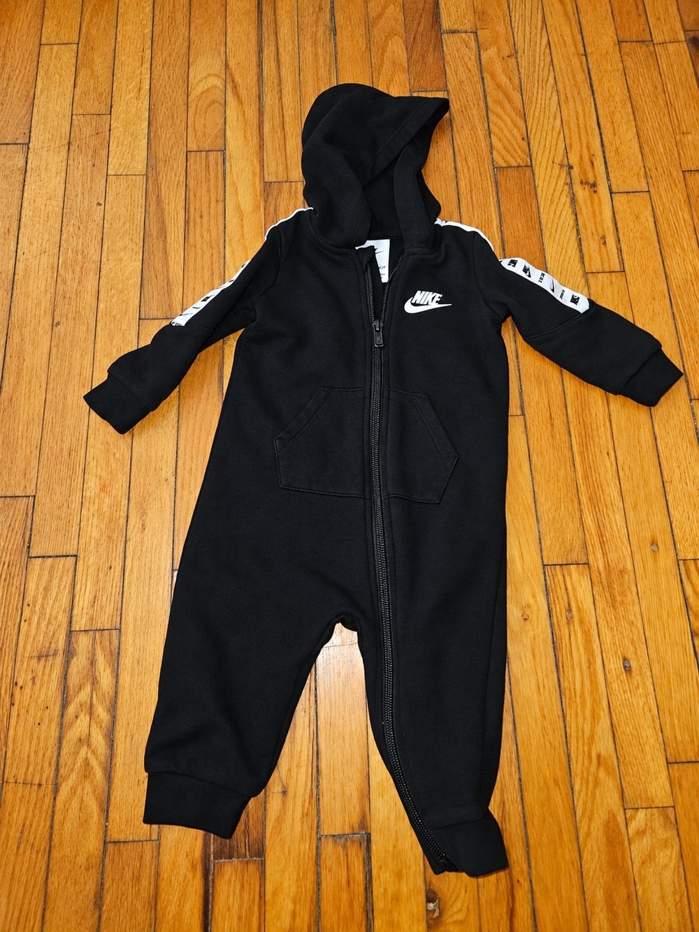 Nike Black Hooded Baby Jumpsuit